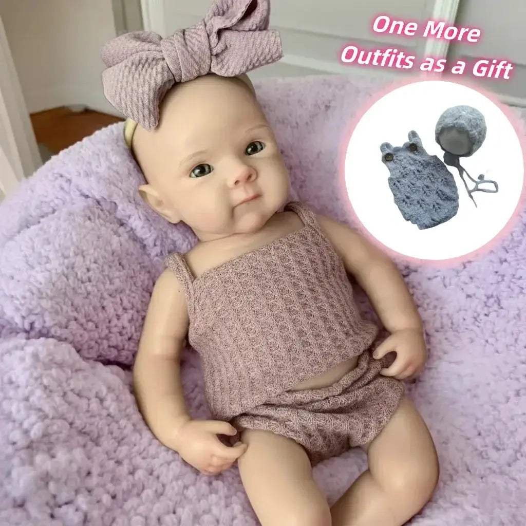  Reborn Silicone Doll Waterproof 13 Inch Two Outfits -  ToylandEU™