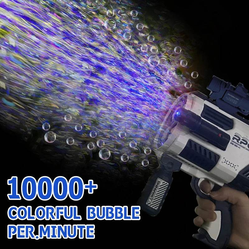 Rechargable Automatic Bubble Machine Gun With Colorful Lights - ToylandEU
