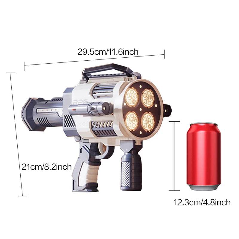 Rechargable Automatic Bubble Machine Gun With Colorful Lights - ToylandEU
