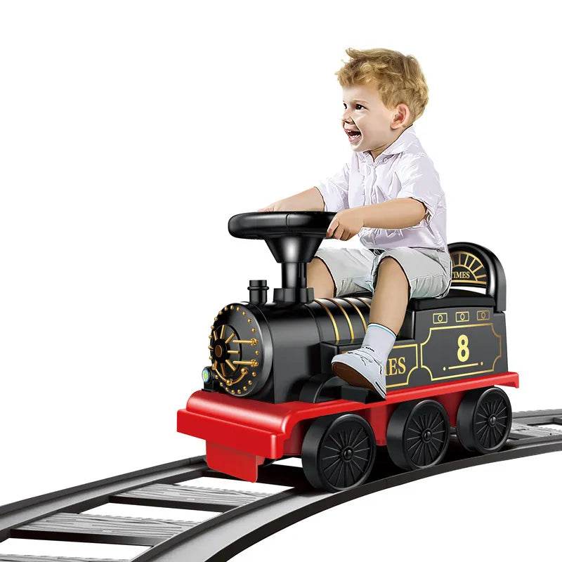 Rechargeable Electric Ride-On Train Set for Kids with Sound & Lights - ToylandEU