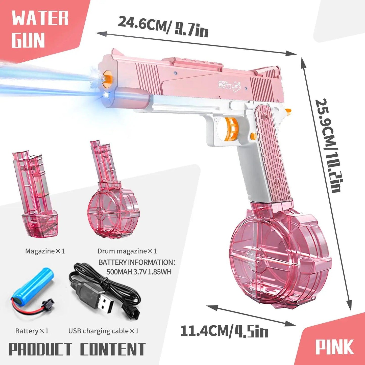  Rechargeable Electric Water Gun Automatic Manual Spray 32ft -  ToylandEU™