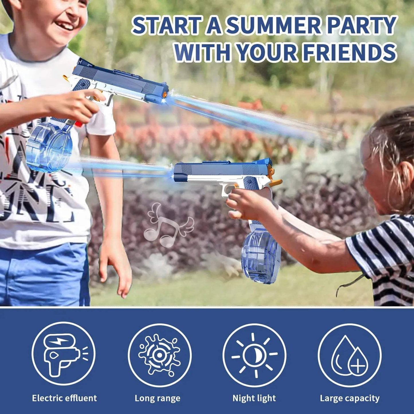 Rechargeable Electric Water Gun With Automatic And Manual Spray 32ft - ToylandEU