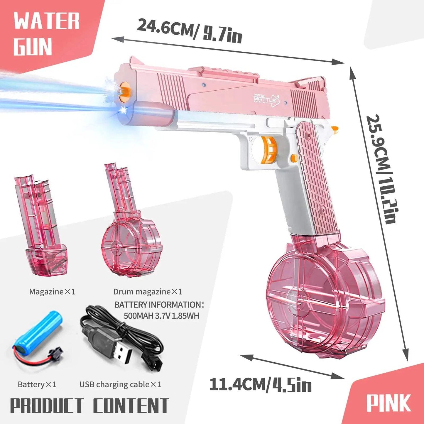 Rechargeable Electric Water Gun With Automatic And Manual Spray 32ft - ToylandEU