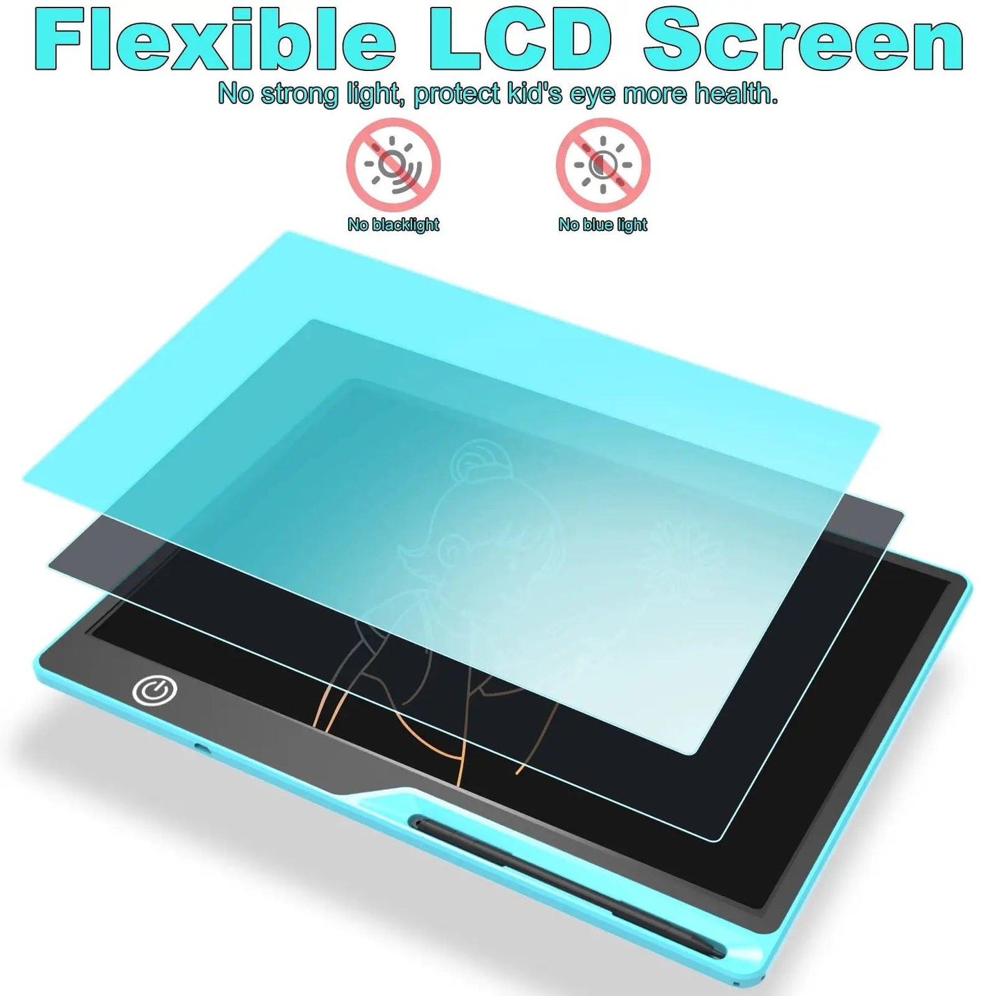  Rechargeable LCD Writing Tablet For Kids Erasable Pad -  ToylandEU™