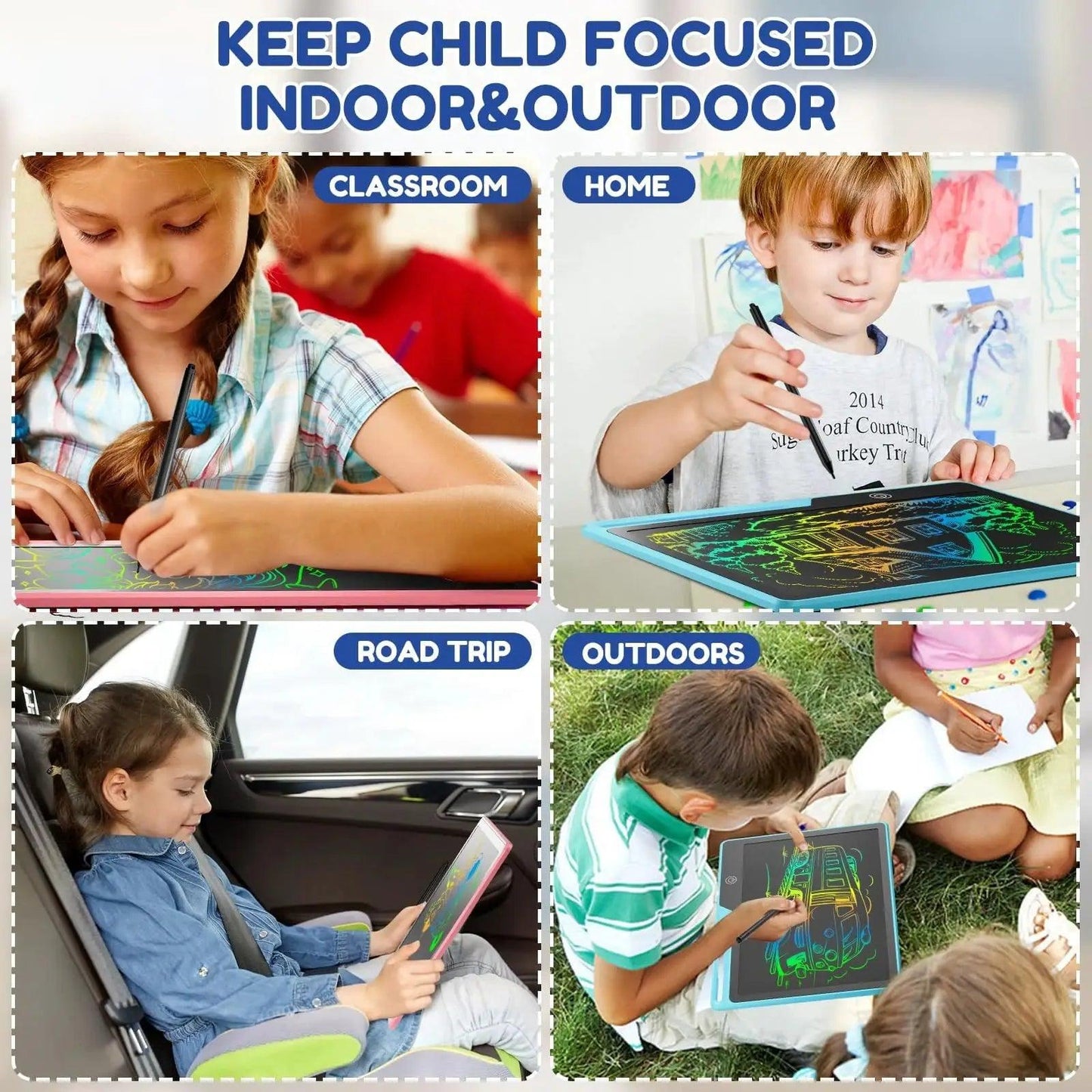  Rechargeable LCD Writing Tablet For Kids Erasable Pad -  ToylandEU™