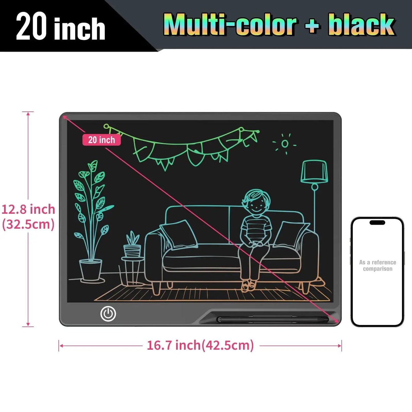  Rechargeable LCD Writing Tablet For Kids Erasable Pad -  ToylandEU™