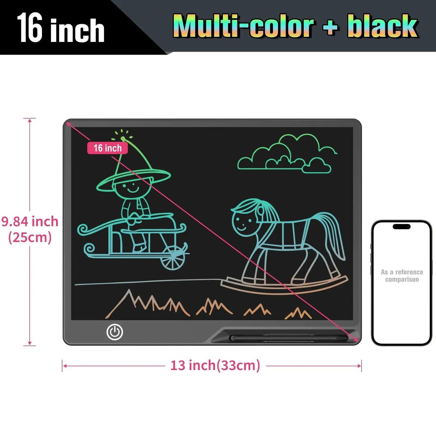  Rechargeable LCD Writing Tablet For Kids Erasable Pad -  ToylandEU™