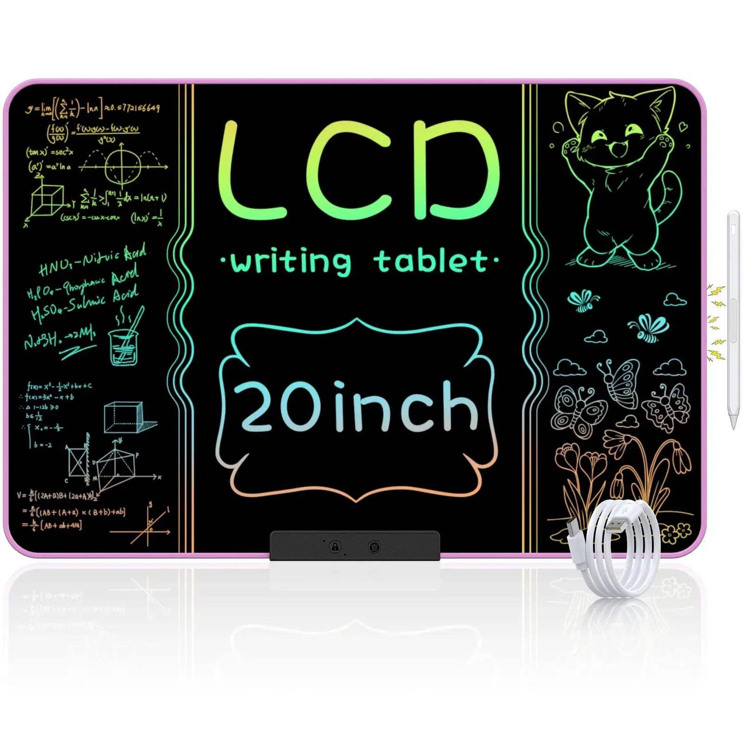 32 Inch/20 Inch Rechargeable LCD Writing Tablet, Huge Size Drawing Tablet Doodle Board with Eye-Care Colorful Screen For Kid Toy - ToylandEU