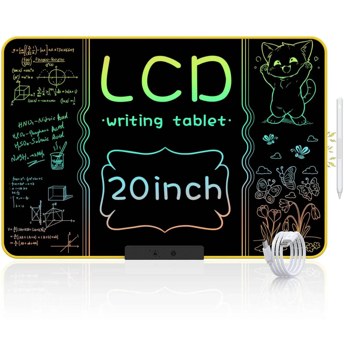 32 Inch/20 Inch Rechargeable LCD Writing Tablet, Huge Size Drawing Tablet Doodle Board with Eye-Care Colorful Screen For Kid Toy - ToylandEU