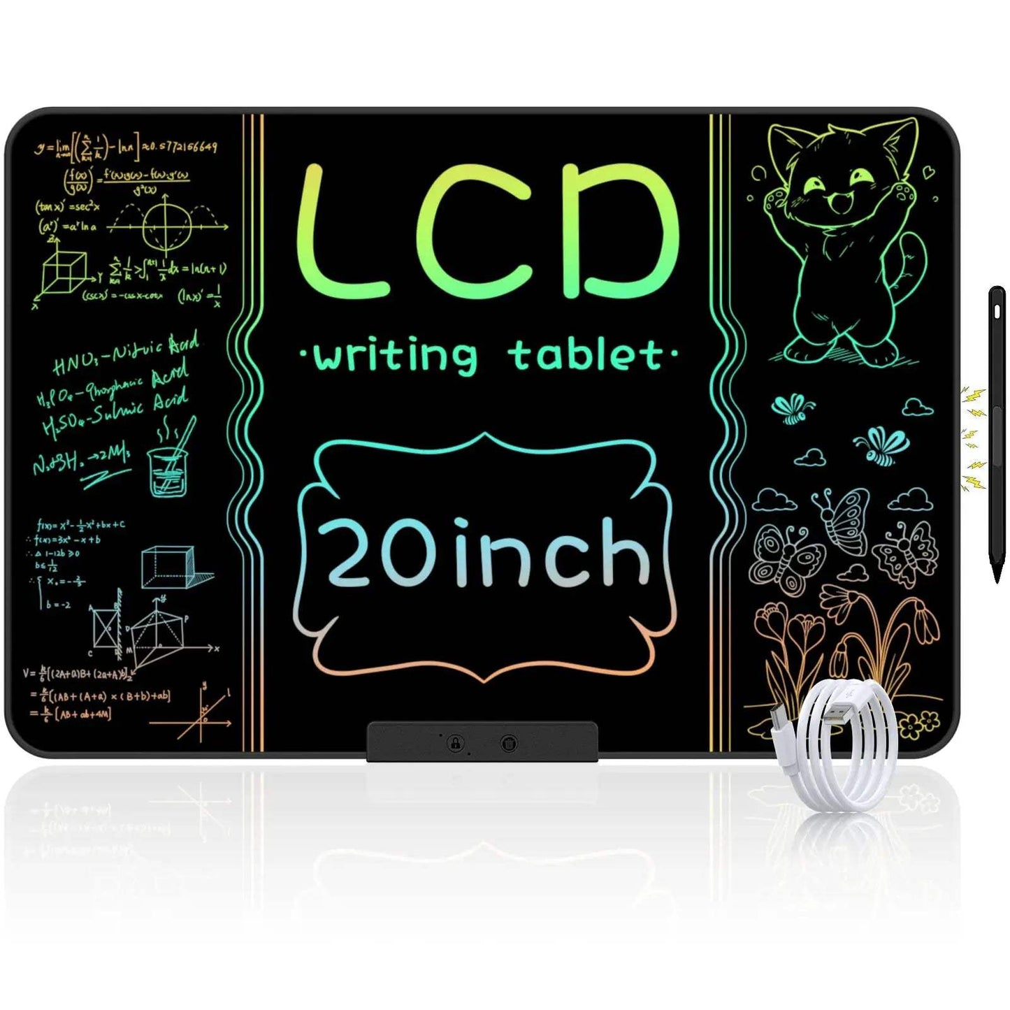 32 Inch/20 Inch Rechargeable LCD Writing Tablet, Huge Size Drawing Tablet Doodle Board with Eye-Care Colorful Screen For Kid Toy - ToylandEU