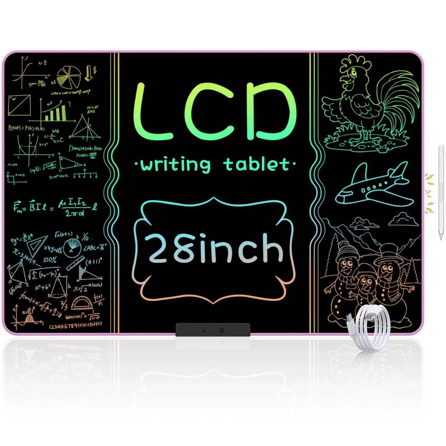 28 Inch/16 Inch LCD Writing Tablet for Kids & Adults, Rechargeable Drawing Board Doodle Board for Digital Education and Learning - ToylandEU