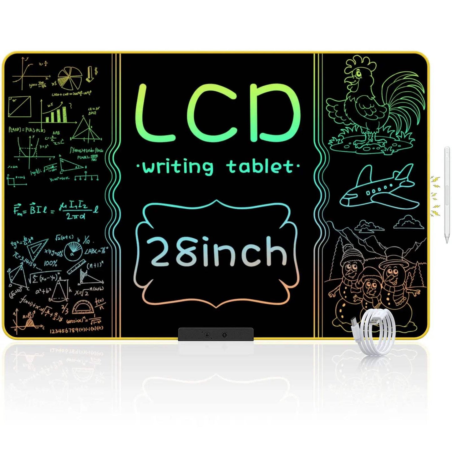 28 Inch/16 Inch LCD Writing Tablet for Kids & Adults, Rechargeable Drawing Board Doodle Board for Digital Education and Learning - ToylandEU