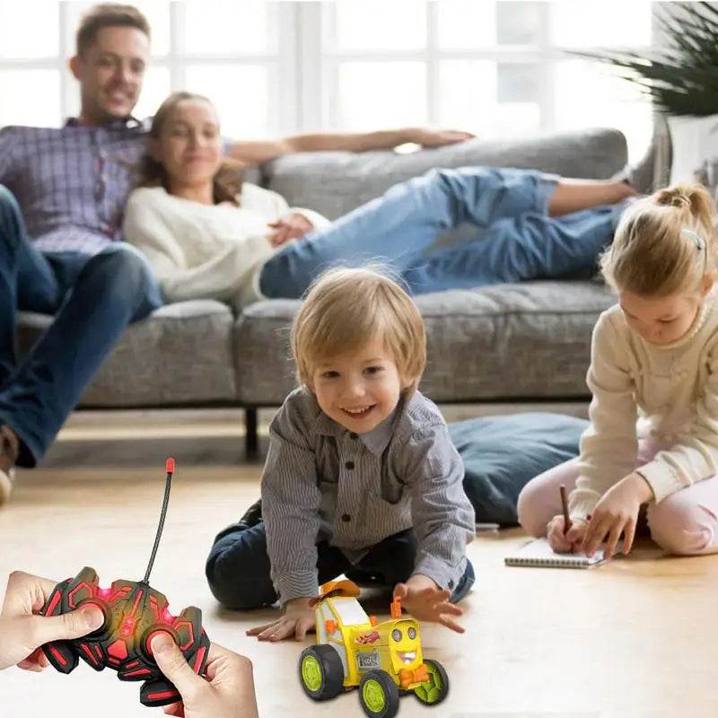 Rechargeable RC Jumping Dancing Car Toy with Lights and Music - Stunt Car for Kids Ages 3 and Up - ToylandEU