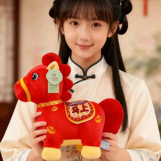  Red Chinese Zodiac Horse Plush Toy Premium Home Decor -  ToylandEU™