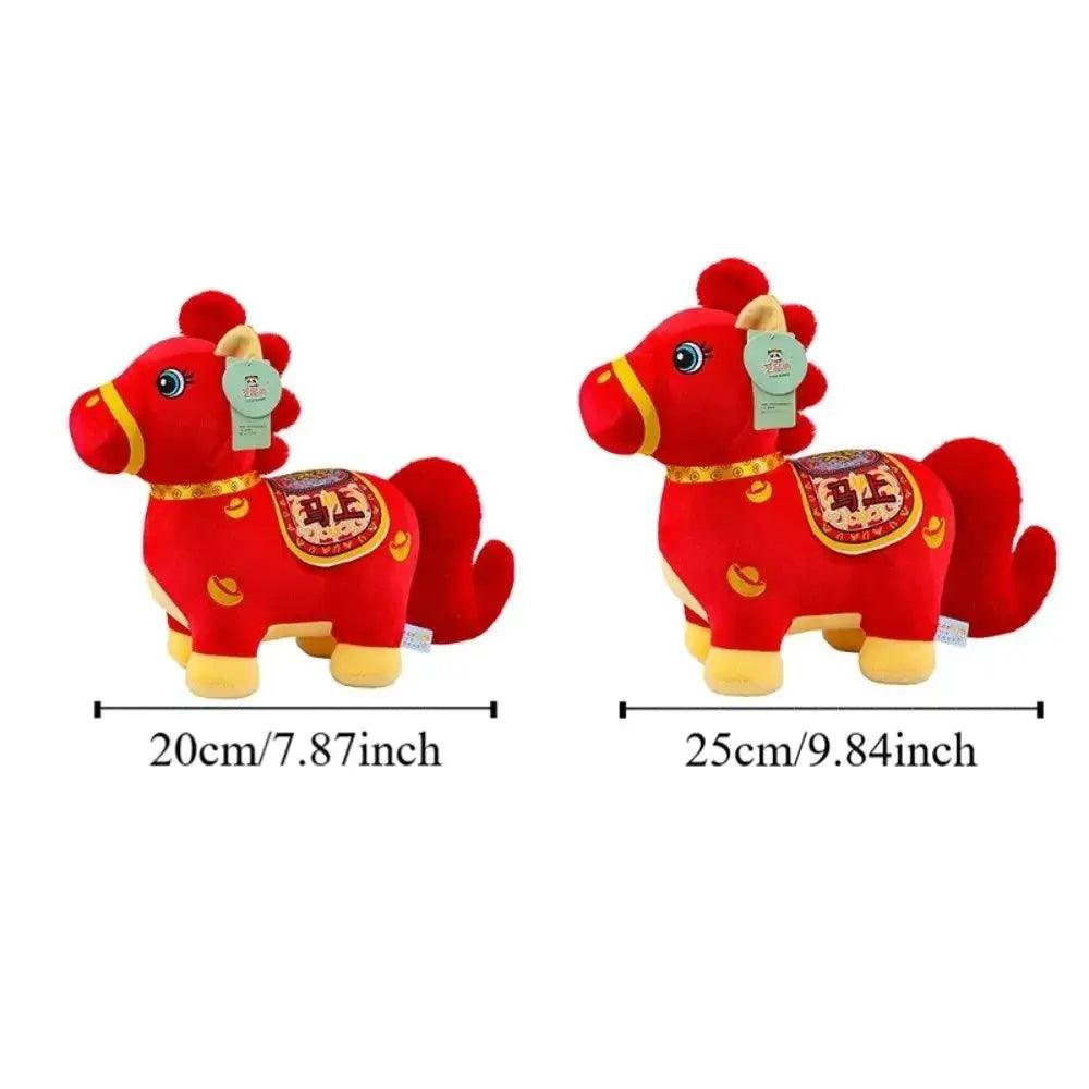  Red Chinese Zodiac Horse Plush Toy Premium Home Decor -  ToylandEU™