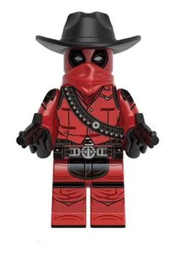 Red Cowboy Mercenary Custom Plastic Figure LEGO Compatible For Standard Figure Scale - ToylandEU
