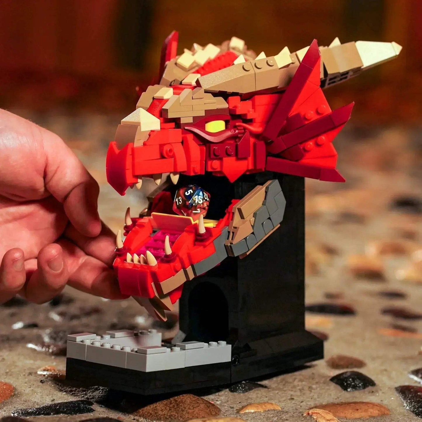 Dragon Dice Tower With LEGO Buildable Display Showpiece - ToylandEU