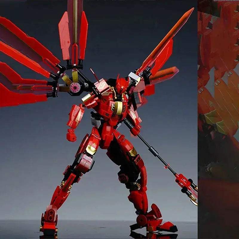 Red Mecha Building Blocks Robot Model Educational Toy For Kids - ToylandEU