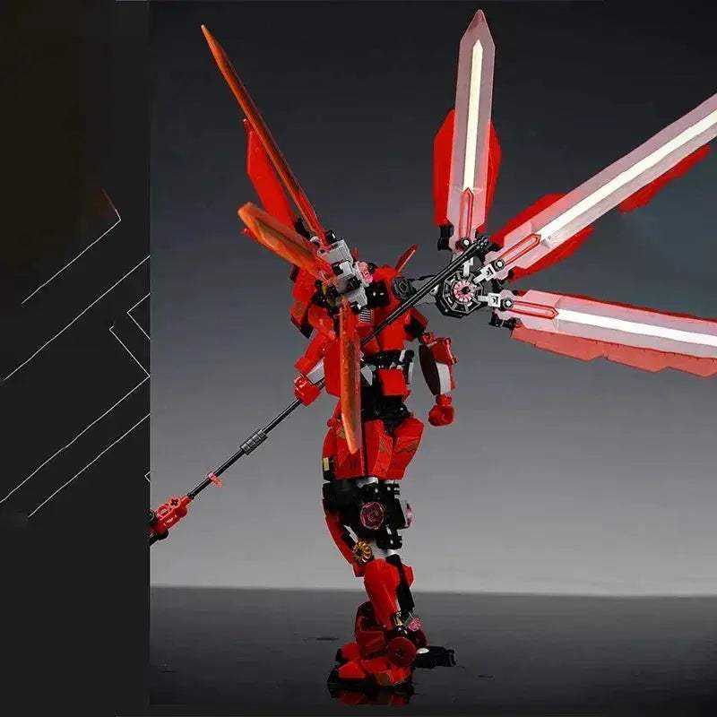 Red Mecha Building Blocks Robot Model Educational Toy For Kids - ToylandEU