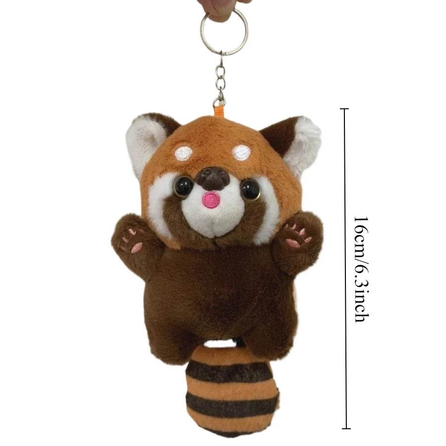 Red Panda Plush Backpack Cute Plushie Doll Women Crossbody Fur Soft Shoulder Bag for Camping Travel Party Female Birthday Gift - ToylandEU