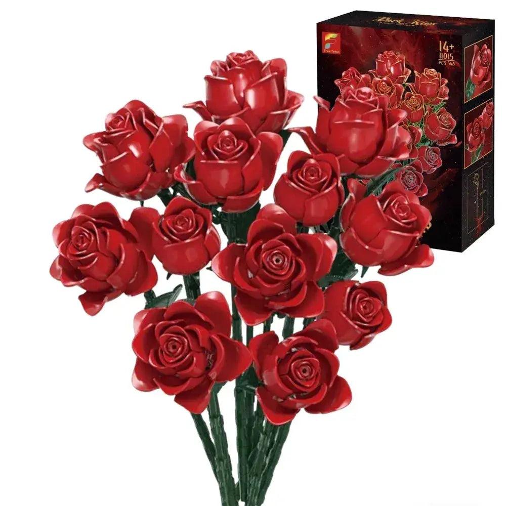  Red Rose Preserved Flower Building Blocks Romantic -  ToylandEU™