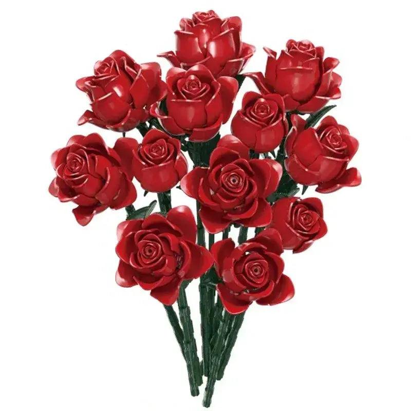  Red Rose Preserved Flower Building Blocks Romantic -  ToylandEU™
