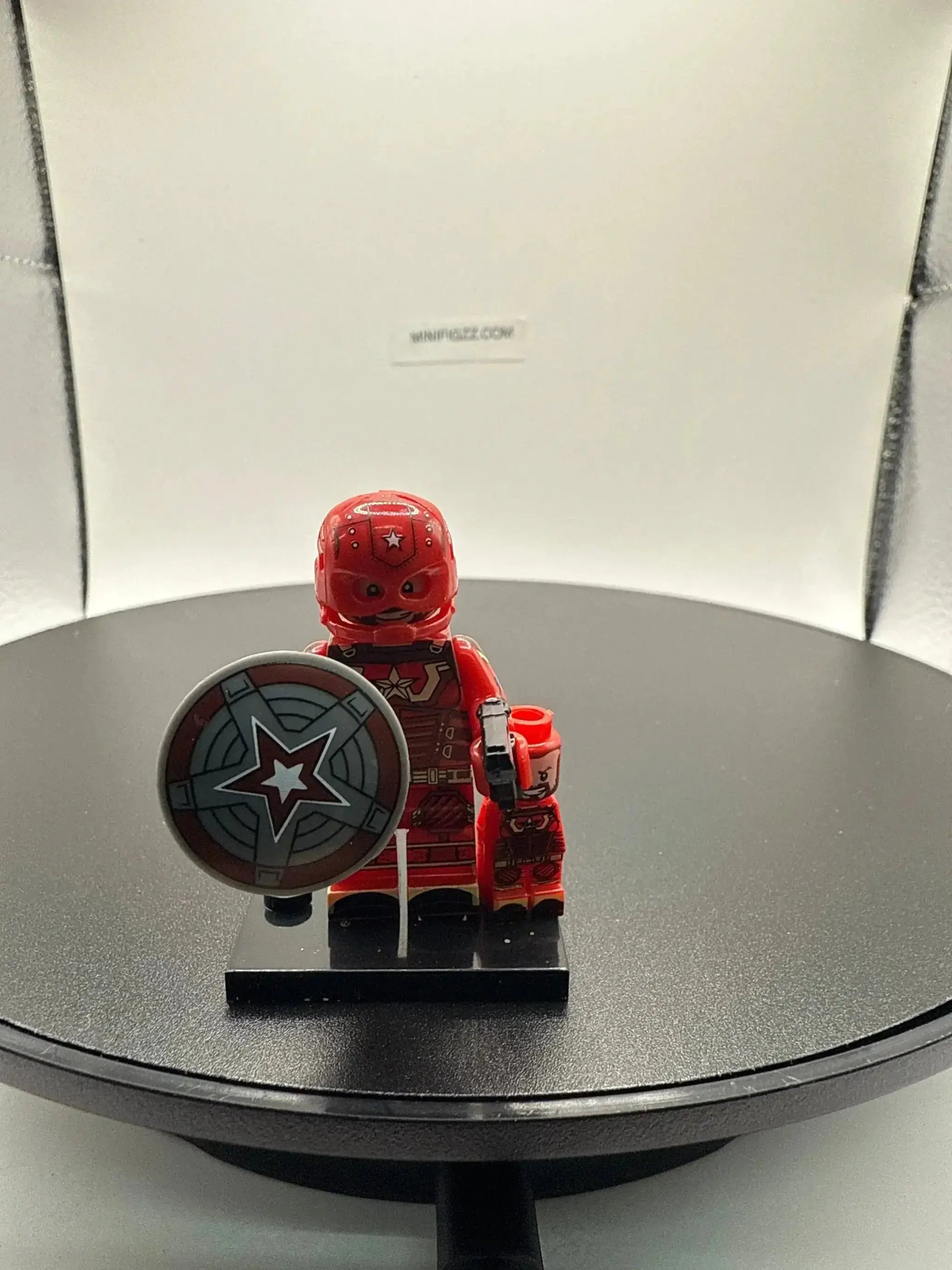 Red Super Soldier Figure Lego Compatible ABS Plastic Standard Figure Scale - ToylandEU
