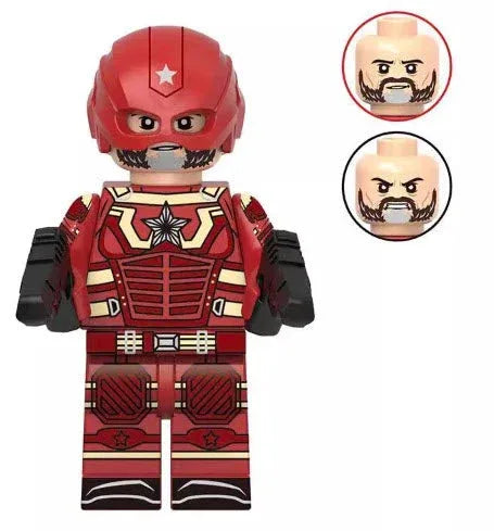 LEGO Compatible Red Super Soldier Figure ABS Plastic Compatible With All LEGO Bricks - ToylandEU