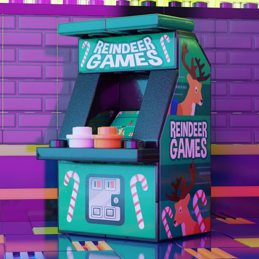 Reindeer Games Arcade Machine Toy Building Kit made using LEGO parts - B3 Customs - ToylandEU