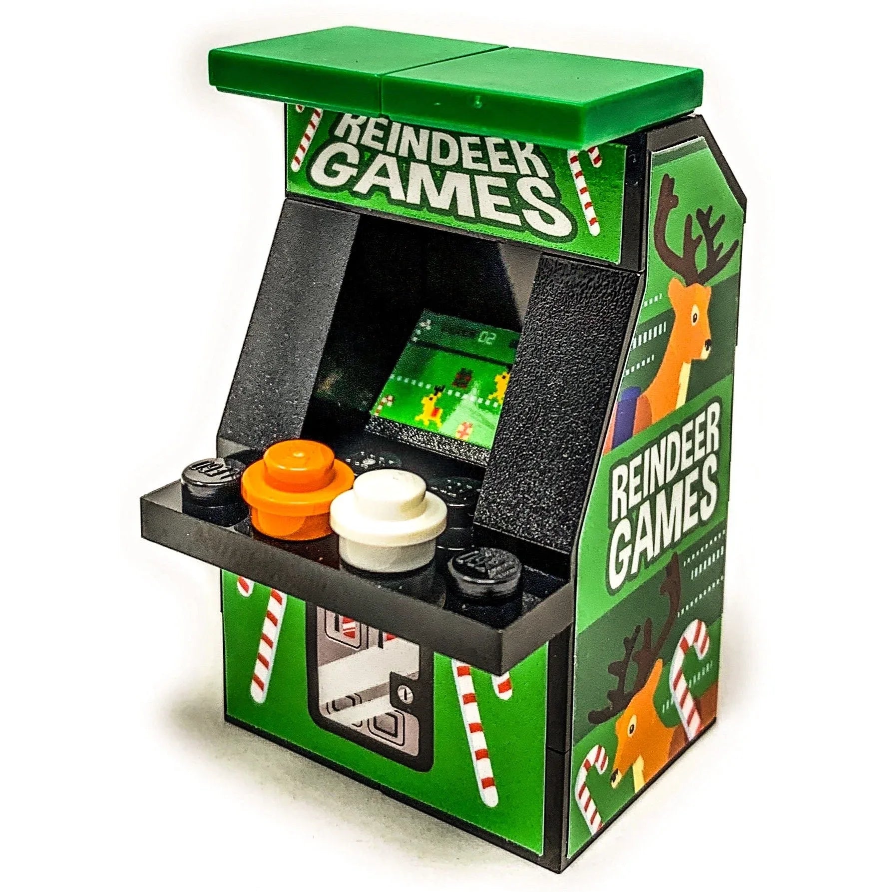 Reindeer Games Arcade Machine Toy Building Kit made using LEGO parts - B3 Customs - ToylandEU