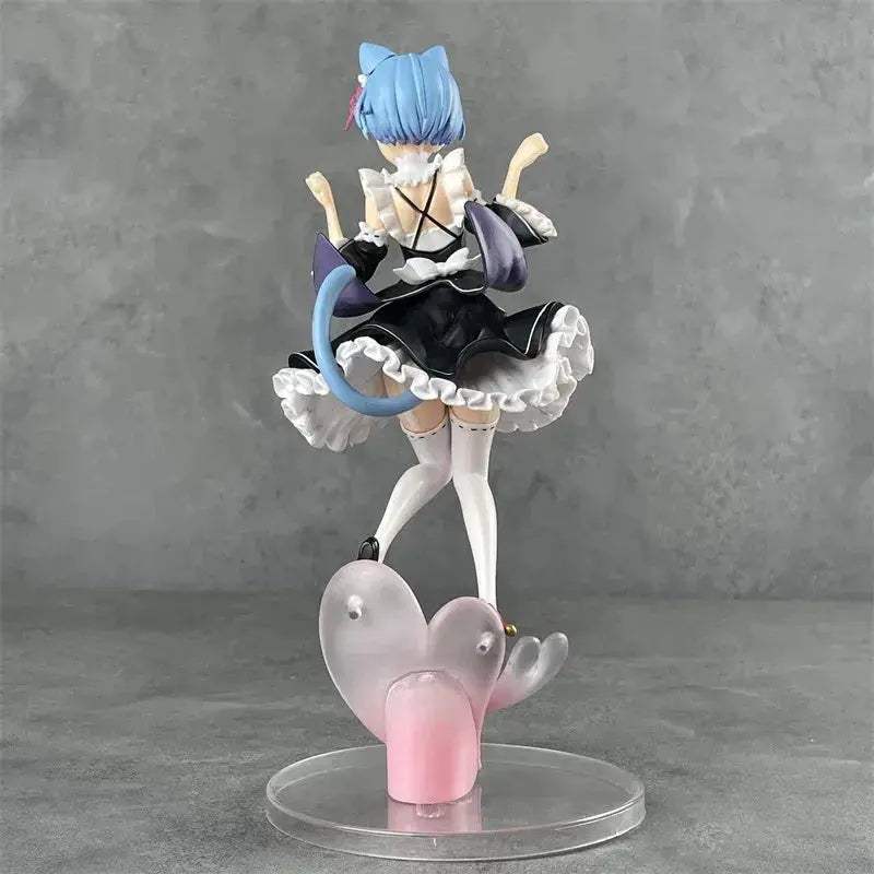 Rem Nekomimi Anime Figurine, Re:ZERO Starting Life In Another World Action Figures 22 CM - ToylandEU
