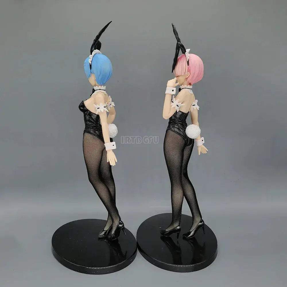 Rem and Ram Twins Bunny Outfit Anime Figurines, Re:ZERO Starting Life in Another World Action Figures - ToylandEU