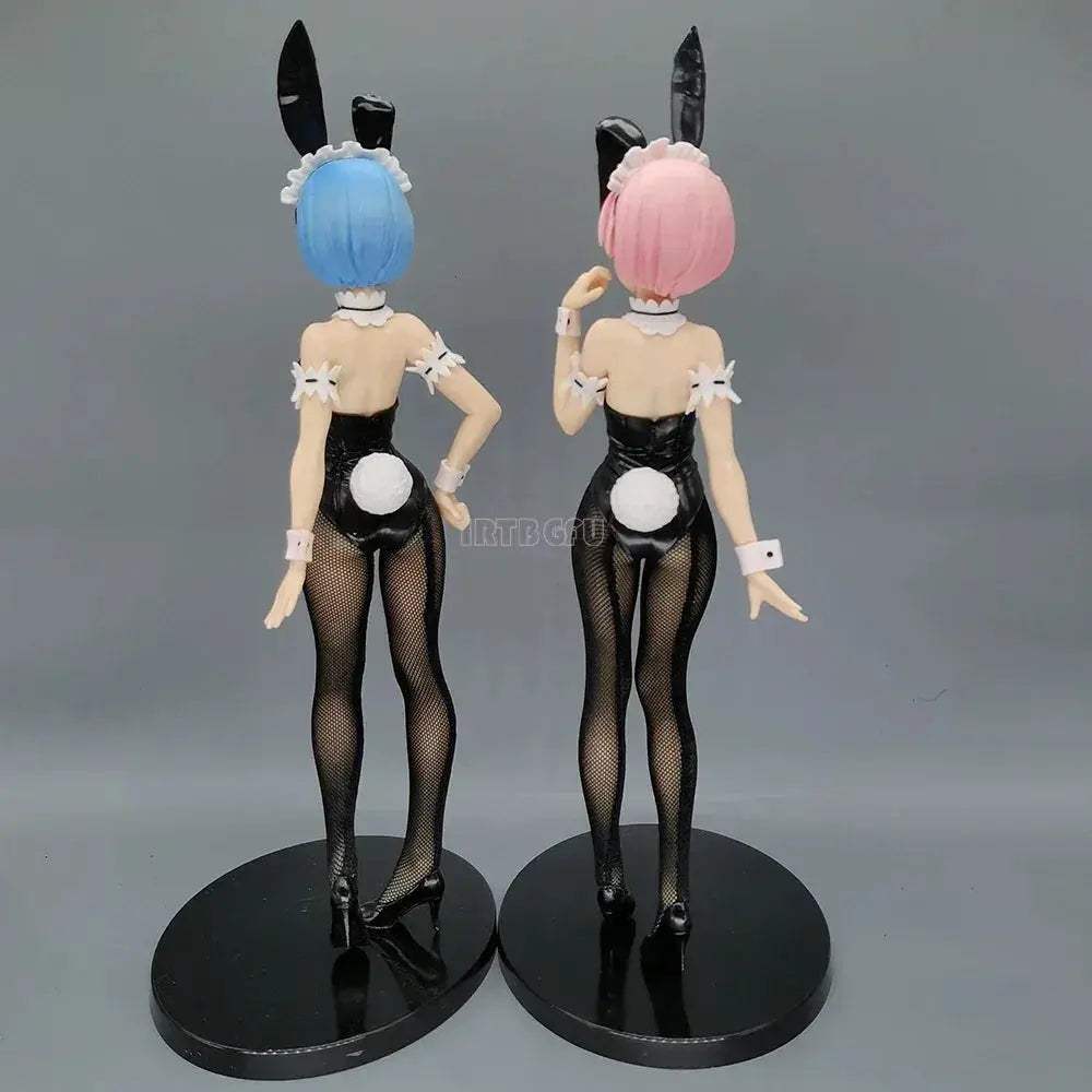 Rem and Ram Twins Bunny Outfit Anime Figurines, Re:ZERO Starting Life in Another World Action Figures - ToylandEU