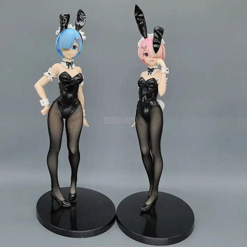 Rem and Ram Twins Bunny Outfit Anime Figurines, Re:ZERO Starting Life in Another World Action Figures - ToylandEU