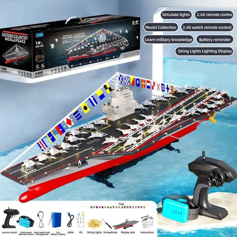  Remote Control Aircraft Carrier Ship 70CM Dual RC Boat -  ToylandEU™