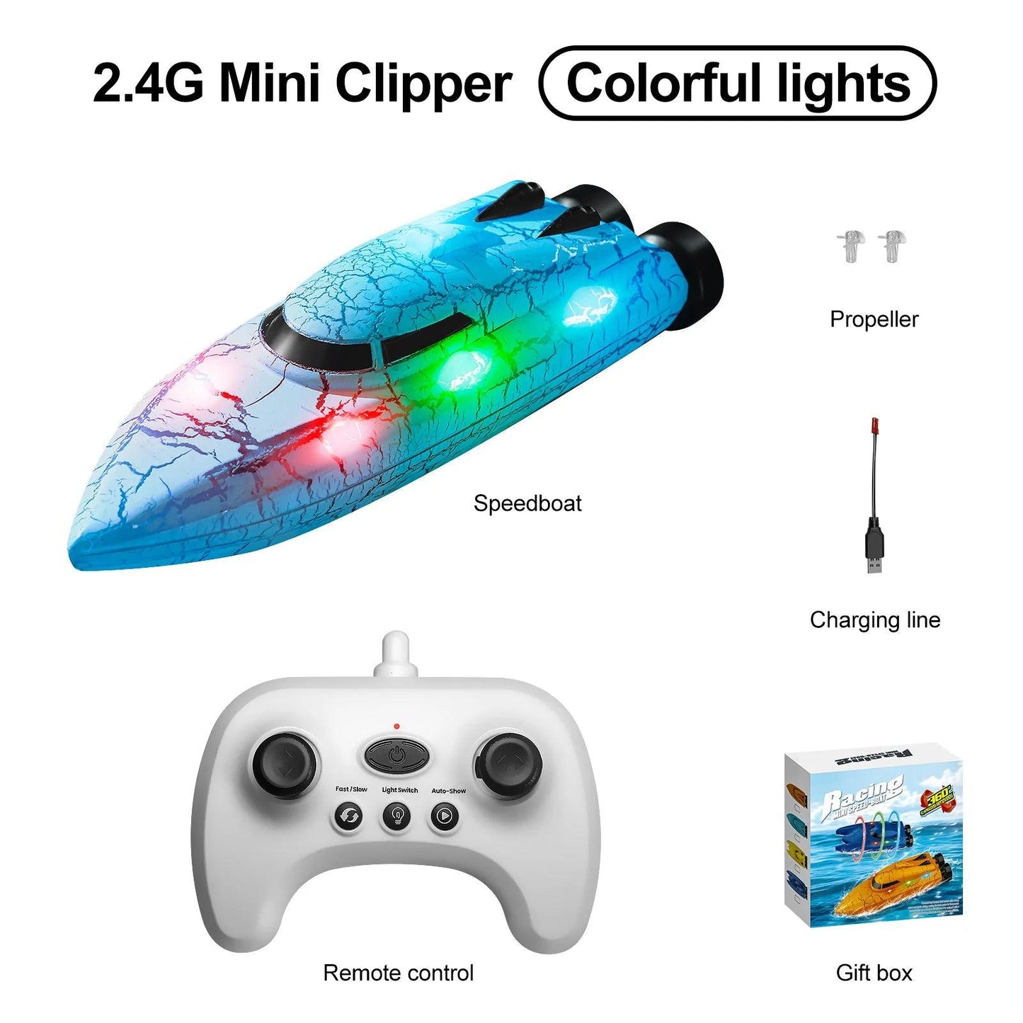  Remote Control Boat | 2.4G 4 Channel | Toylandeu™ 