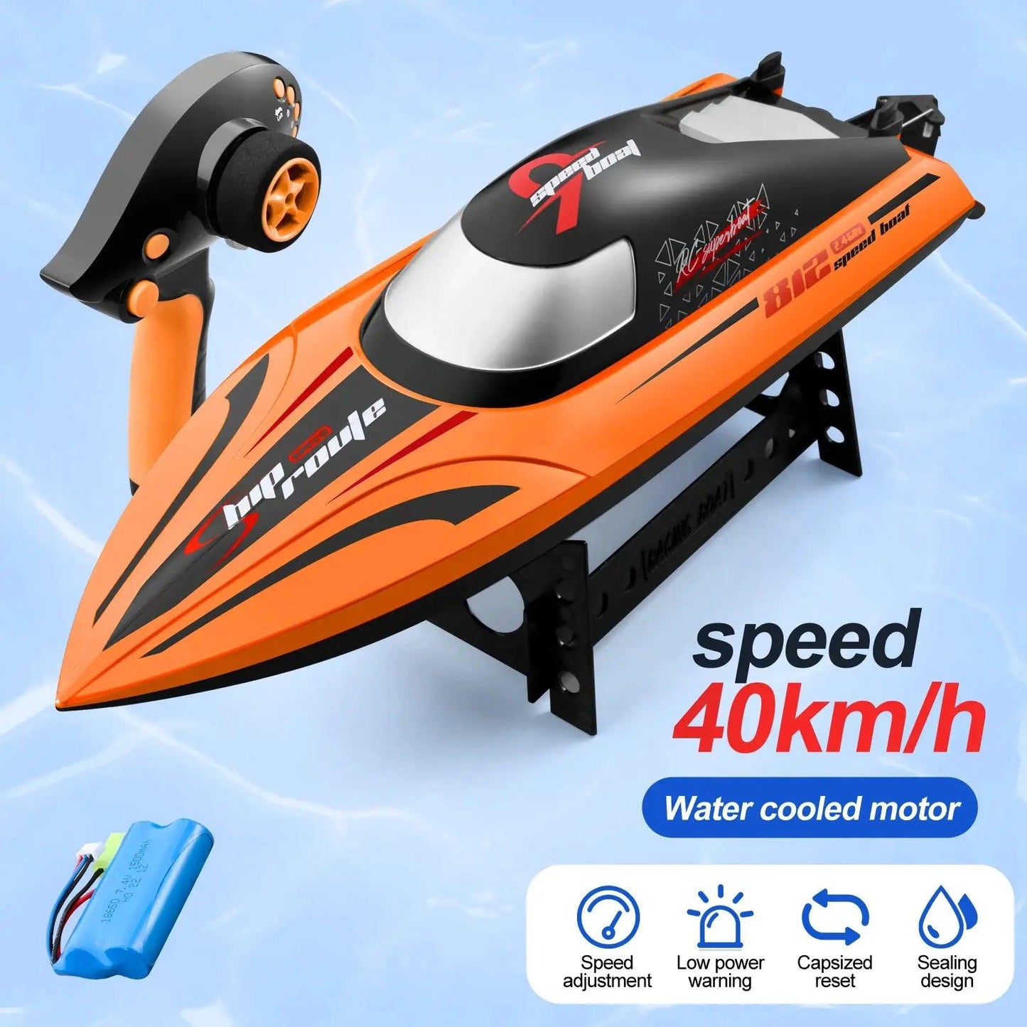  Remote Control Boat High Speed 40 Kmh Waterproof RC Boat -  ToylandEU™