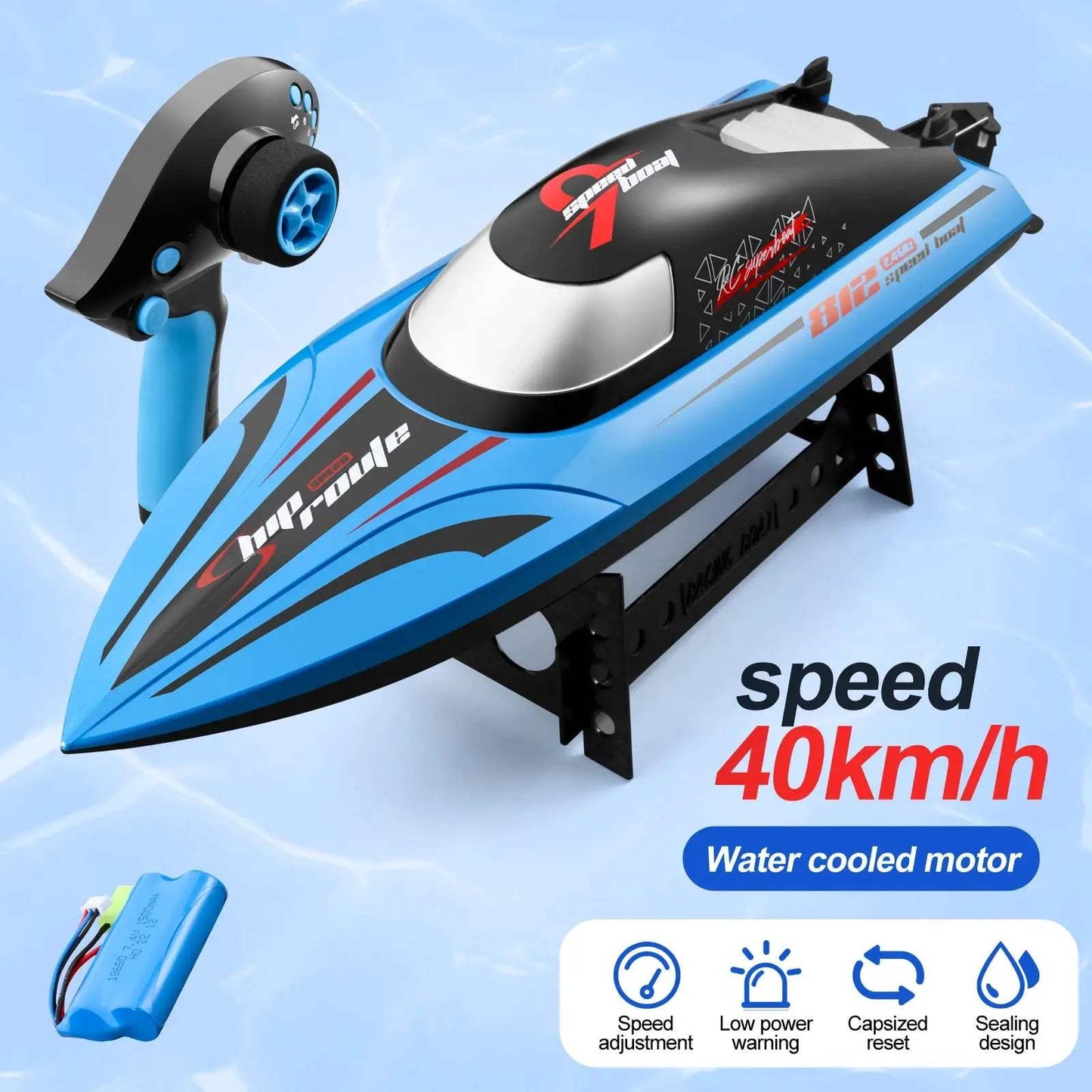 Remote Control Boat High Speed 40 Kmh Waterproof RC Boat - ToylandEU