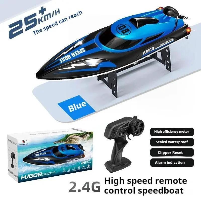  RC High-Speed 25 Km/H Hj808 Remote Control Boat - 2.4G Electric Toy for Kids, Perfect Gift! -  ToylandEU™