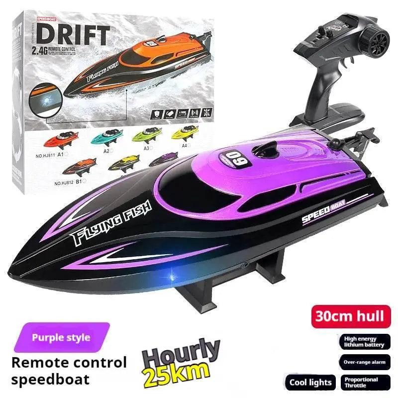  RC High-Speed 25 Km/H Hj808 Remote Control Boat - 2.4G Electric Toy for Kids, Perfect Gift! -  ToylandEU™