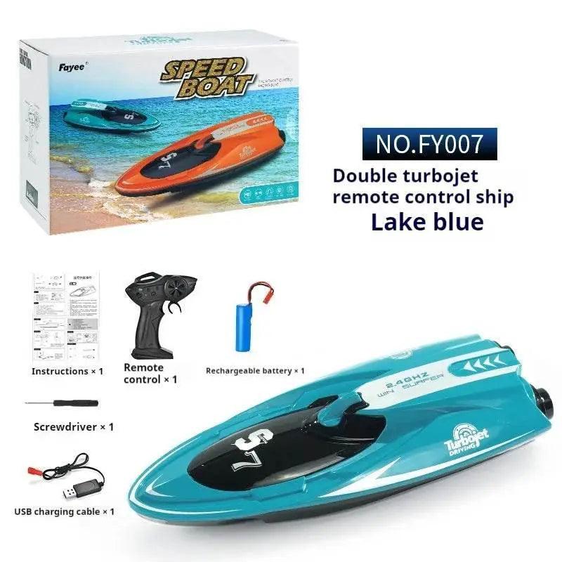  RC High-Speed 25 Km/H Hj808 Remote Control Boat - 2.4G Electric Toy for Kids, Perfect Gift! -  ToylandEU™