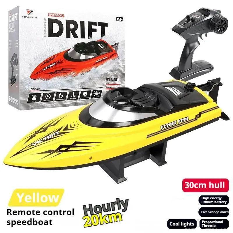  RC High-Speed 25 Km/H Hj808 Remote Control Boat - 2.4G Electric Toy for Kids, Perfect Gift! -  ToylandEU™