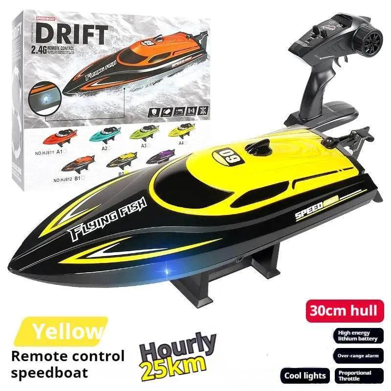  RC High-Speed 25 Km/H Hj808 Remote Control Boat - 2.4G Electric Toy for Kids, Perfect Gift! -  ToylandEU™