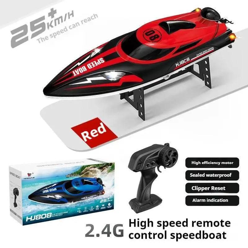  RC High-Speed 25 Km/H Hj808 Remote Control Boat - 2.4G Electric Toy for Kids, Perfect Gift! -  ToylandEU™