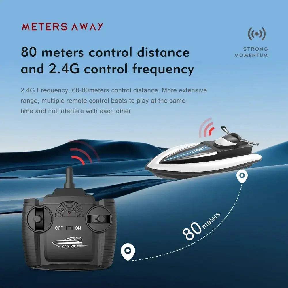 Remote Control Boat High Speed Waterproof RC Yacht For Kids - ToylandEU