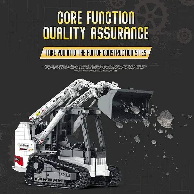 Remote Control Bobcat Loader Building Blocks Set For Educational Fun - ToylandEU