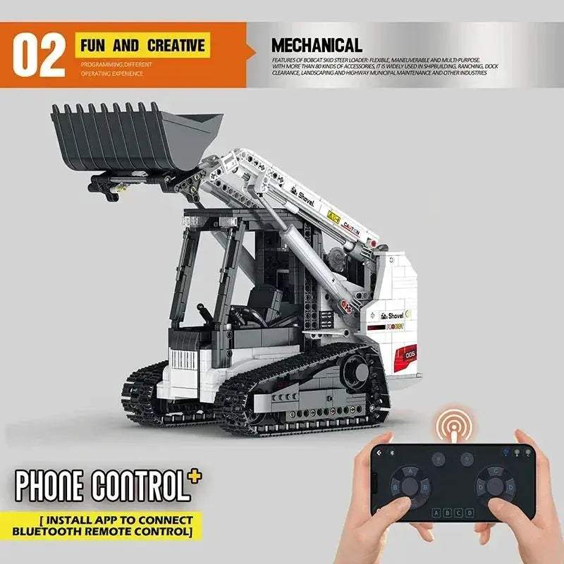 Remote Control Bobcat Loader Building Blocks Set For Educational Fun - ToylandEU
