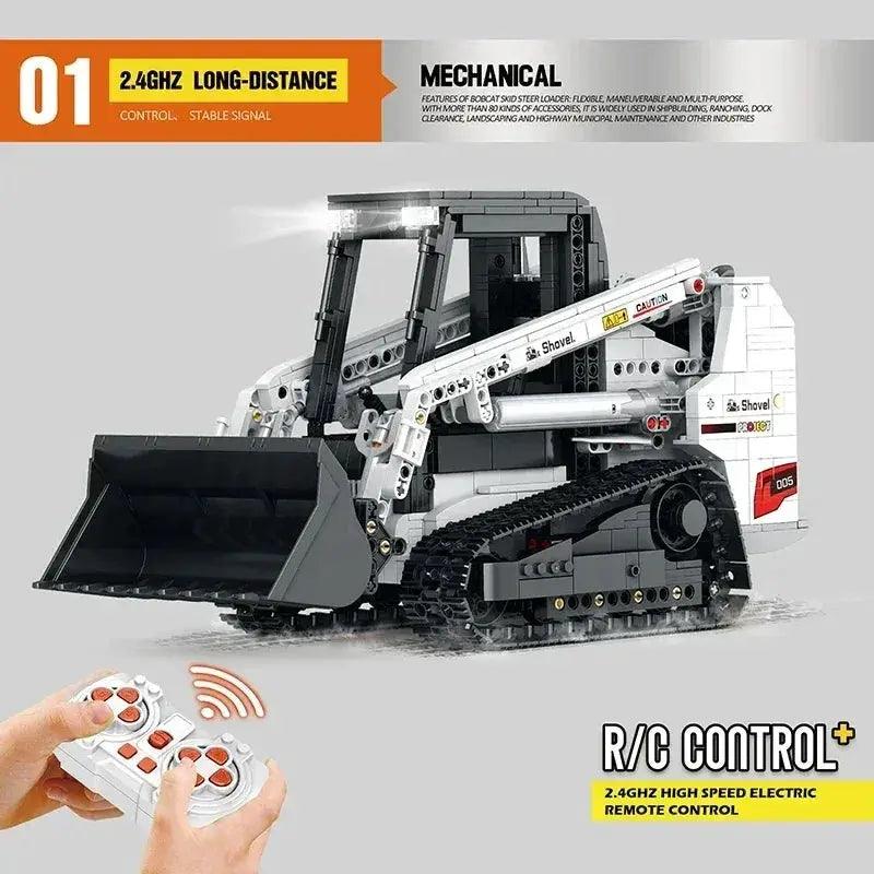  Remote Control Bobcat Loader Building Blocks Set Safe -  ToylandEU™