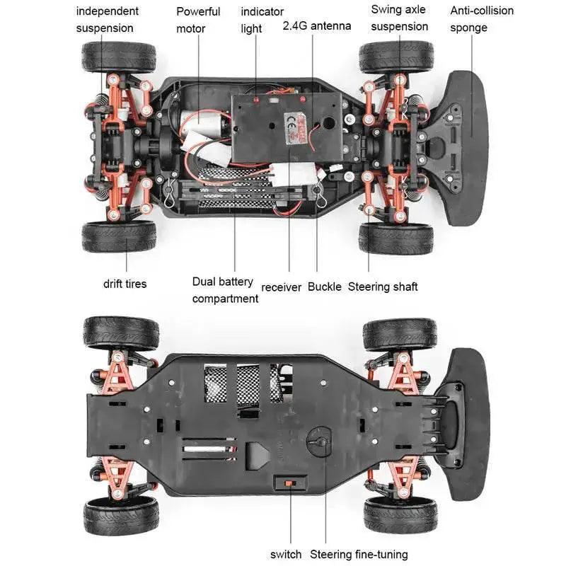  1:10 70km/H Remote Control Car 4WD High Speed Drift -  ToylandEU™