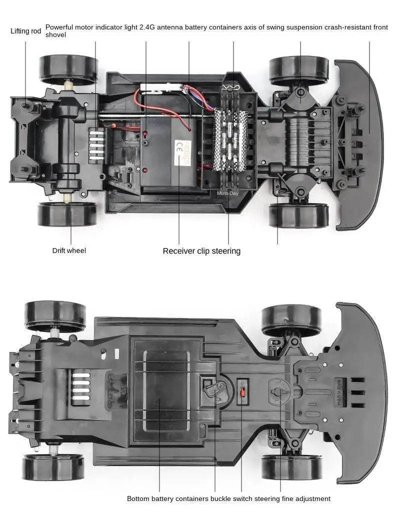  1:10 70km/H Remote Control Car 4WD High Speed Drift -  ToylandEU™